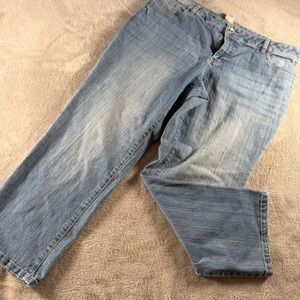 Sonoma Goods for Life Womens 16 Straight Leg Jeans Medium Wash Stretch Denim